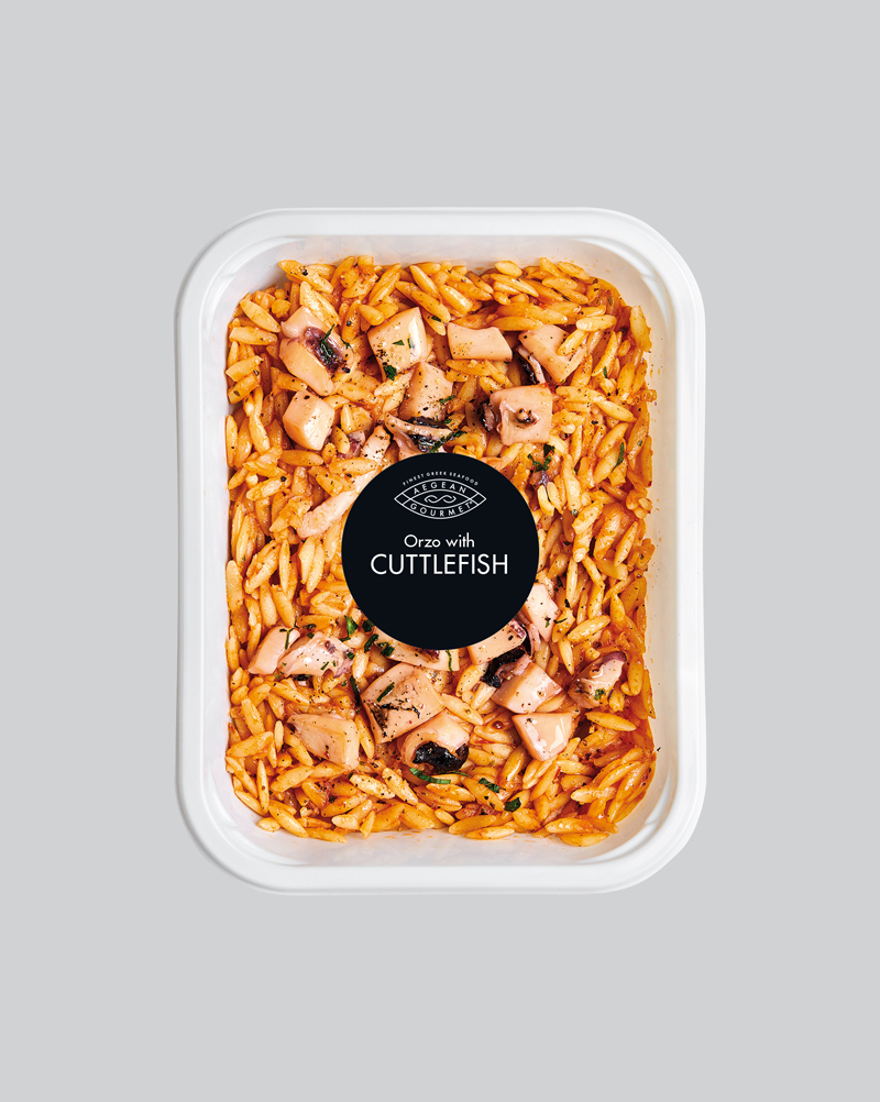 Orzo with cuttlefish