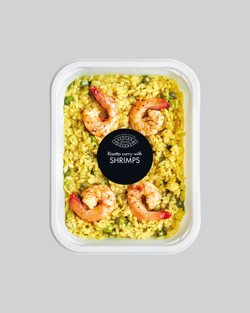 Risotto curry with shrimps