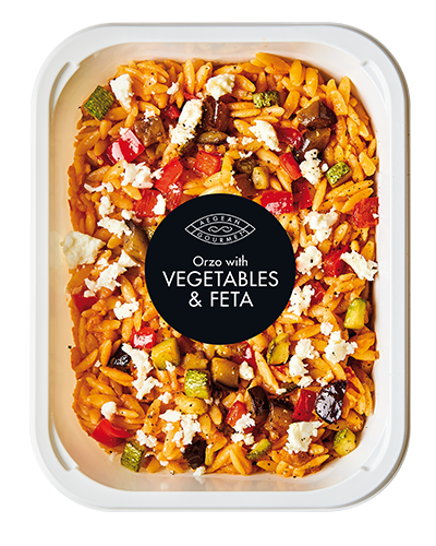 Orzo with vegetables & feta